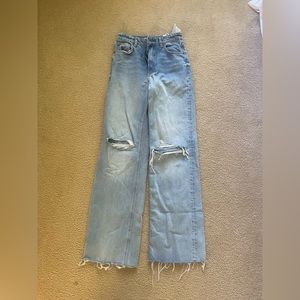 ZARA high waisted wide leg jeans